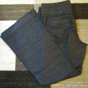 INC glitter wide flare leg dark wash jeans size 16